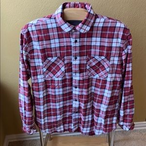 James Campbell plaid flannel shirt. Size L